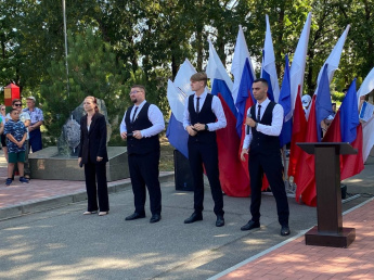 28 июля на площади победы состоялось торжественное мероприятие, посвящённое Дню военно - морского флота . 